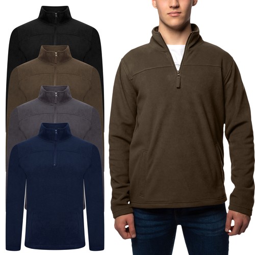 Mens fleece jacket half - fleece,