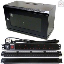 6U 300mm Black Data Cabinet +