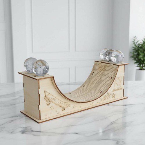 Wooden skate display stand - wooden,