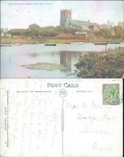 Christchurch priory and river - christchurch,