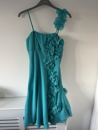 Debut turquoise flower detail - turquoise,