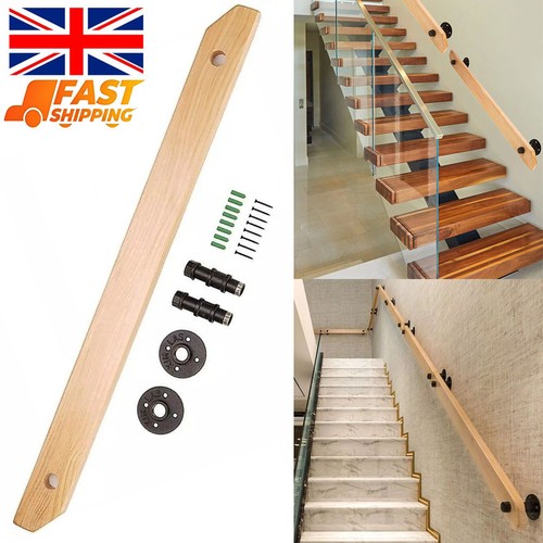 100cm wooden handrail stair - wooden,