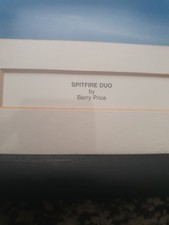 Spitfire Duo Picture By Barry Price Mounted Black Frame