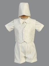 Boys Ivory Satin Christening