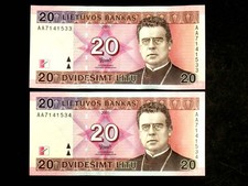 Litu banknotes 2001 the - litu, 2x
