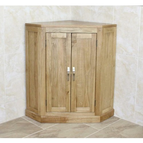 Solid oak corner bathroom - oak,