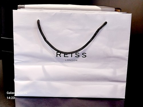 Reiss white paper carrier bag - reiss,