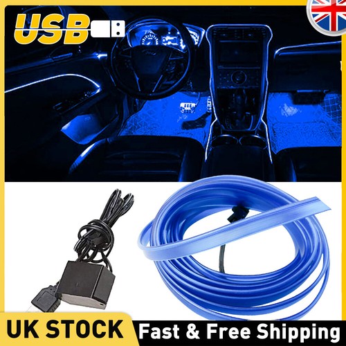 Strip light blue led car - 5m,