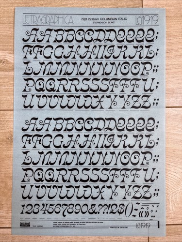 Letraset rub dry transfer - letraset, on