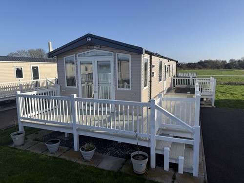 Caravan decking wrap - around, in