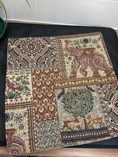 4 X HAND MADE / VTG/ TAPESTRY CUSHION COVERS/ ELEPHANT/DEER/ PEACOCK DESIGN. 