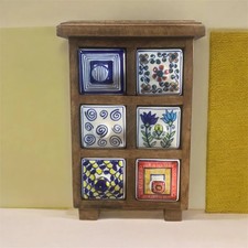 Apothecary Chest Wood Ceramic