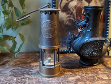 Antique ECCLES Type 6 Brass Miners Safety Lamp