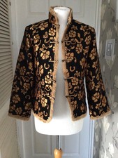 Black /gold Chinese Style Jacket Size Medium