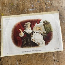 1920 BDV Cigarettes Duchess Of Devonshire Large 4 X6 Silk Cigarette Card