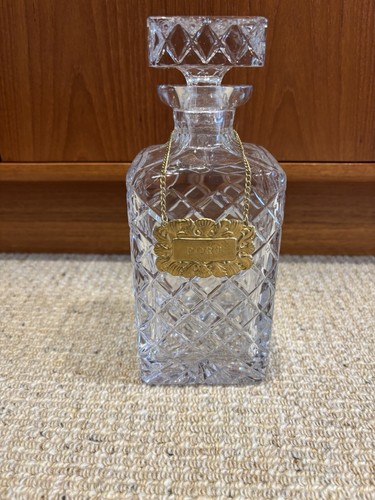 Cut lead crystal decanter with - lead,