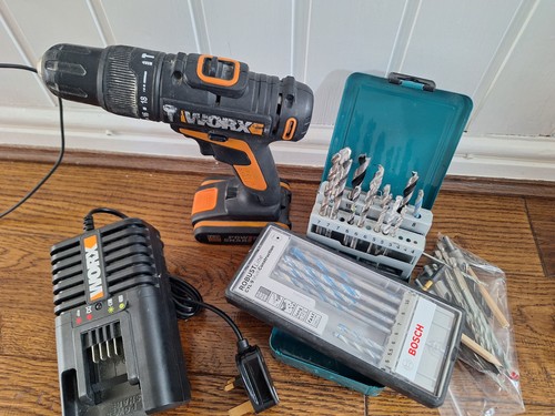 Worx drill used battery - used,, &