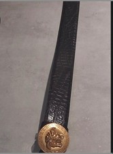 Black leather Versace belt