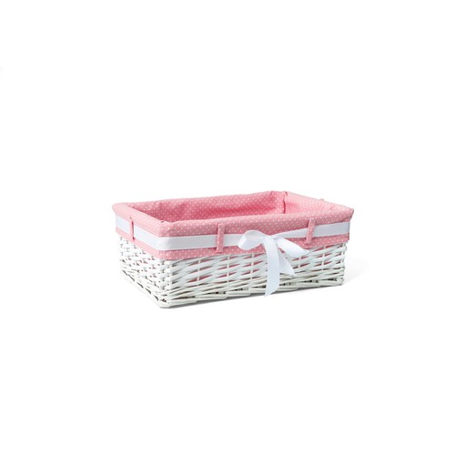 White wicker storage - wicker, gift