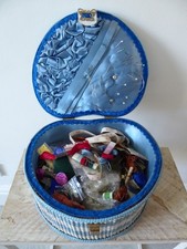 Vintage Sewing Box with Contents & Extras