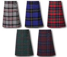 Ladies Girls Pleated Tartan Kilt Skirt - 5 Colours - Many Sizes - School Uniform
