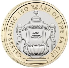 150th Anniversary of the Football FA Cup 2022 UK £2 Brilliant Uncirculated Coin