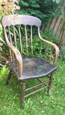 Antique Windsor Armchair Old