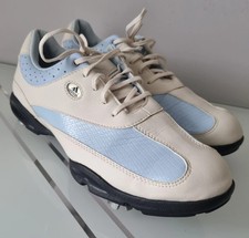 Adidas Z-Traxion Blue & Cream Leather Women's Golf Shoes UK sz6