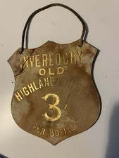 Antique INVERLOCHY Highland Whiskey Bottle Display Price Marker