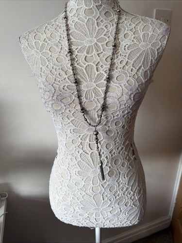 Chlobo silver necklace beaded - silver,