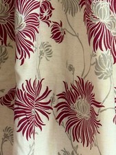 Fabulous wide curtains in Laura Ashley fabric, 84" drop. Tiebacks included.