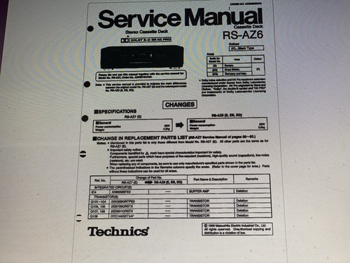 Technics az6 service - technics,