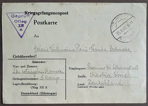1940 ww2 pow postcard from - 1940,