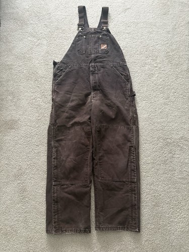 Dark brown carhartt overalls - dark,
