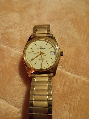 Vtg hamilton watch white - vtg,