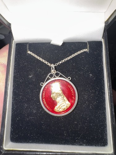 Sterling silver enamel - enamel, queen