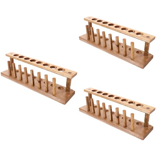 Wooden test tube - wooden, rack
