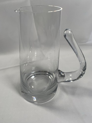 Hand blown clear glass jug - clear,