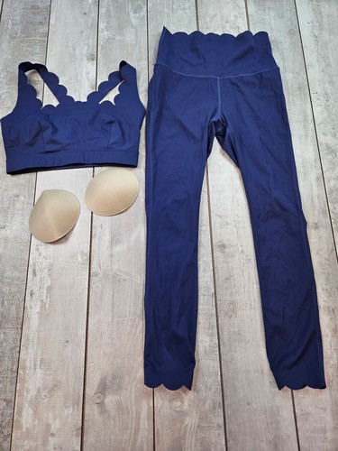 Navy blue scalloped gym - blue,