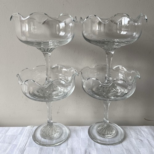 Vintage ruffled edge stemmed - ruffled,