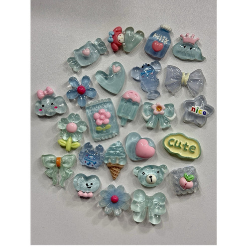 10pcs decoden flatback - decoden, resin