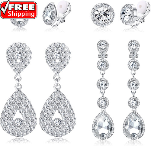 Pairs silver clip on - 4,