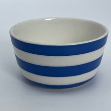 TG Green Cornishware Sugar Bowl – Blue & White – Early Shield Backstamp – VGC