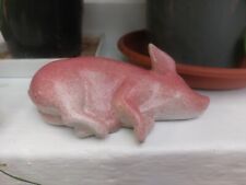 Vtg Stoneware Pink Pig
