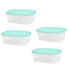 3 PACK Large 3L Clear Plastic Kitchen Fridge Freezer Food Storage Box Container