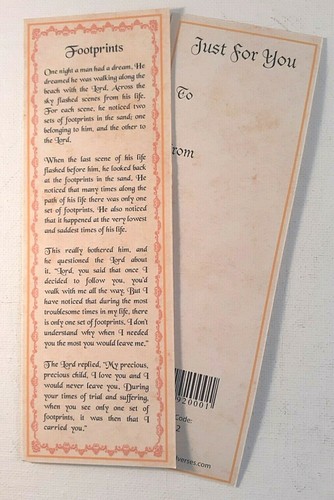 Footprints bookmark - footprints,