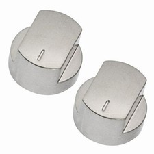 2 Silver Switch Knobs for