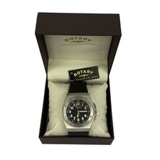 Men’s Rotary Editions Series 600 Automatic Black Dial Black Rubber 604C Watch
