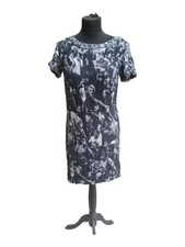 Zara 70s Vintage Woodstock Pencil Dress 8 S Black White Photography People Photo