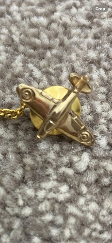 Gold plated spitfire tie - gold,